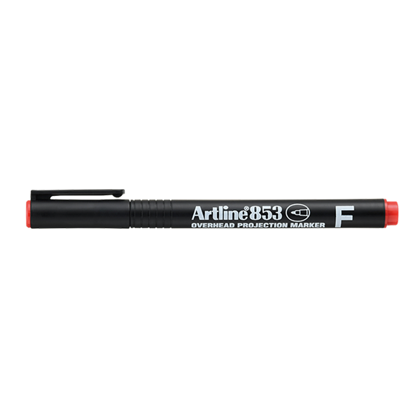 Artline Overheadpenna permanent 0.5mm | Artline 853 | röd EK-853RED 500939 - 1