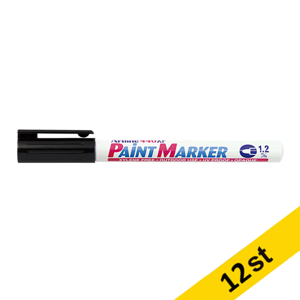Paint Marker permanent 1.2mm | Artline 440XF | svart | 12st 500916 - 1