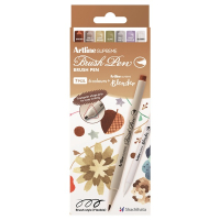 Penselpennor set | Artline Supreme earth | 7st 501501