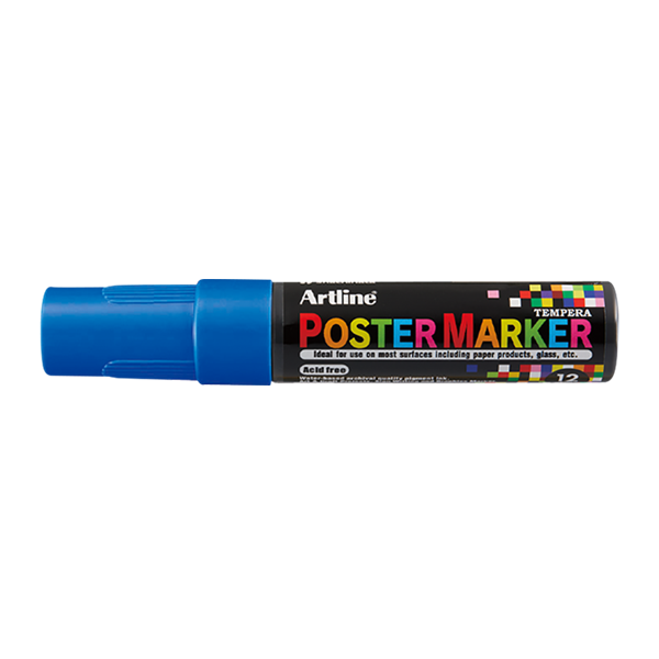 Artline Poster Marker 12mm | Artline | blå EPP-12BLUE 500947 - 1