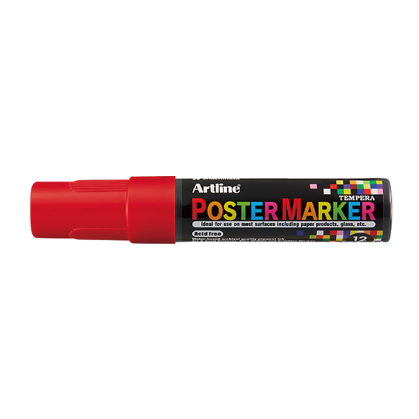 Artline Poster Marker 12mm | Artline | röd EPP-12RED 500951 - 1