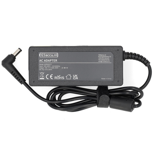 Asus adapter 19V | 3,42A | 65W (varumärket 123ink) 00590100 0A001-00040600 0A001-00040800 0A001-00040900 0A001-00041200 ADR00277 - 2