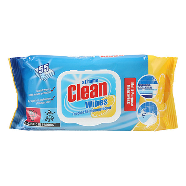 Rengöringsservetter 55/fp | At Home Clean Citron SAT00046 - 1