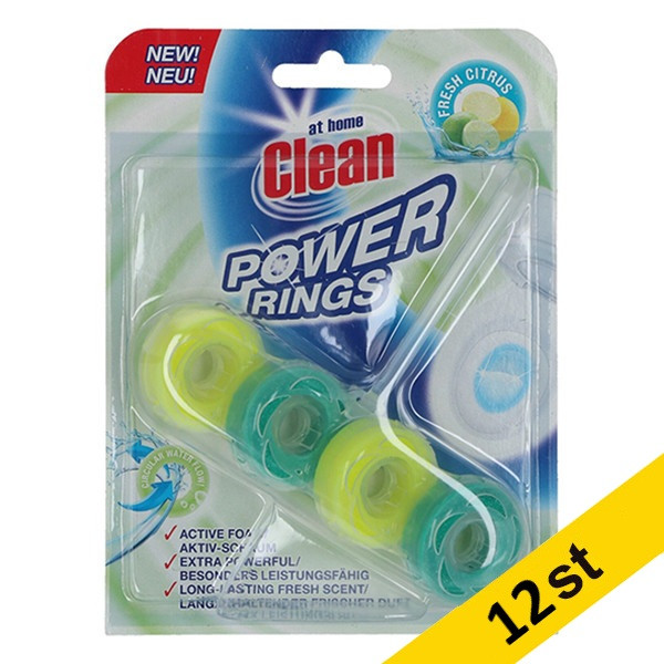 Toalettblock 40g | At Home Power Rings Fresh Citrus | 12st SAT00057 - 1