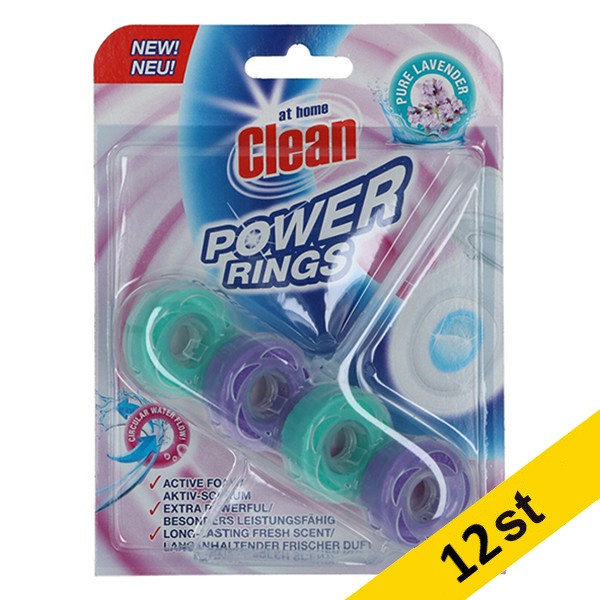 Toalettblock 40g | At Home Power Rings Pure Lavender | 12st SAT00061 - 1