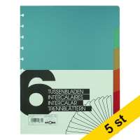 Pärmregister A4 | blandade färger | 6 flikar | Atoma | 5st 405363