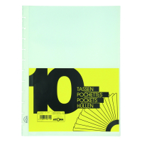 Plastficka A4 80my | Atoma | toppöppning | transparent | 10st 405291