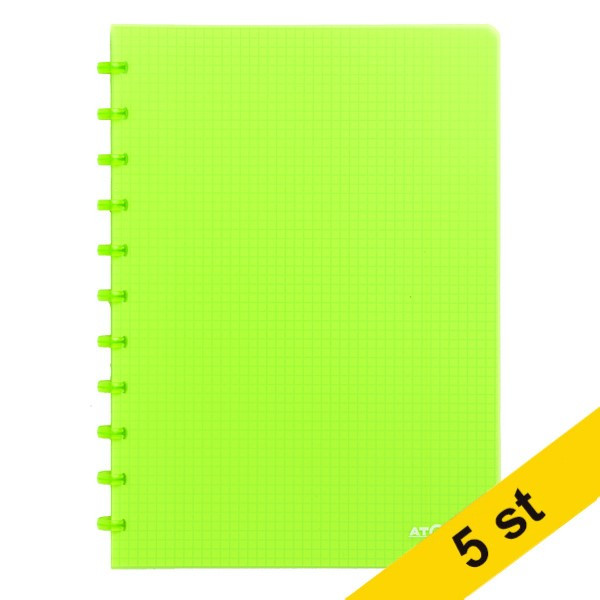 Skrivbok A4 rutat | grön | 72 ark | 5 x 5mm | Atoma Trendy | 5st 405314 - 1