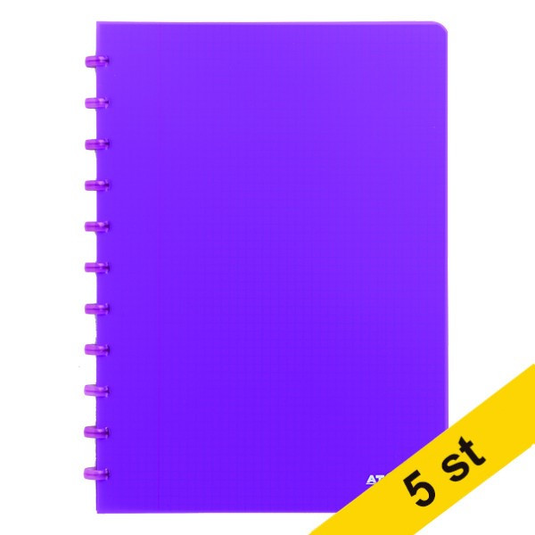 Skrivbok A4 rutat | lila | 72 ark | 5 x 5mm | Atoma Trendy | 5st 405316 - 1