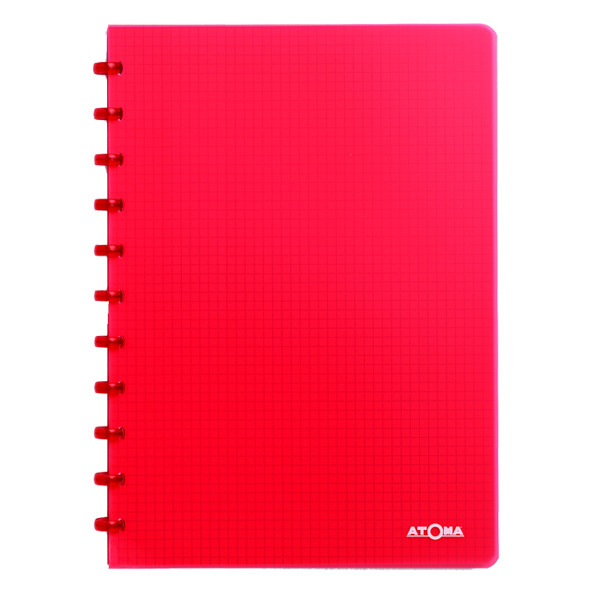 Atoma Skrivbok A4 rutat | röd | 72 ark | 5 x 5mm | Atoma Trendy 4137304 405242 - 1