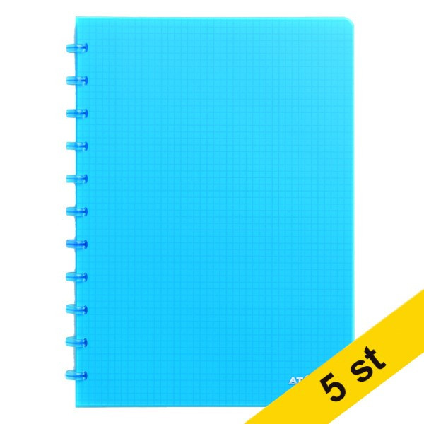 Skrivbok A4 rutat | turkos | 72 ark | 5 x 5mm | Atoma Trendy | 5st 405317 - 1