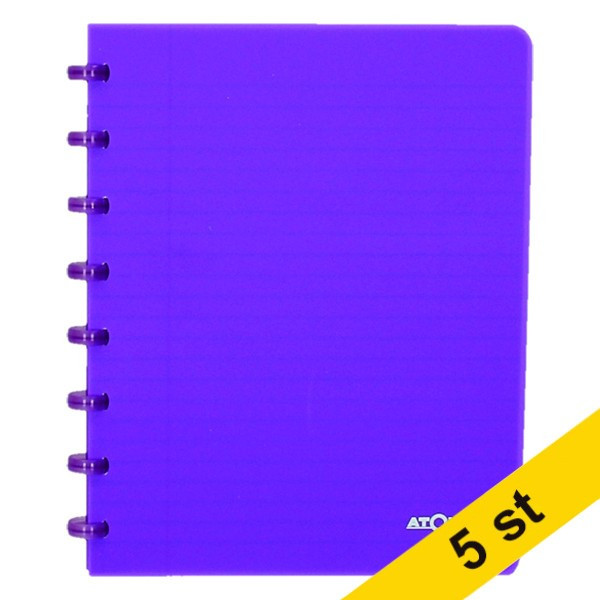 Skrivbok A5 linjerad | lila | 72 ark | Atoma Trendy | 5st 405296 - 1
