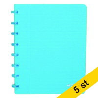 Skrivbok A5 linjerad | turkos | 72 ark | Atoma Trendy | 5st 405297