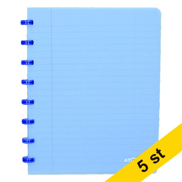 Skrivbok A5 rutat | blå | 72 ark | 5 x 5mm | Atoma Trendy | 5st 405298 - 1