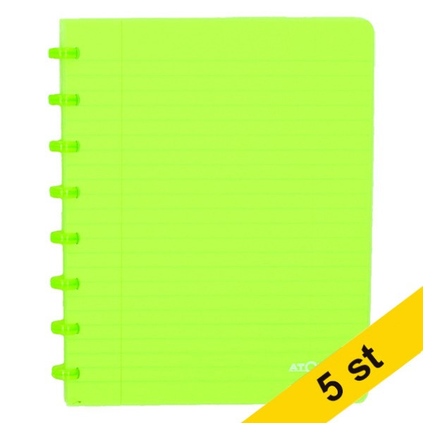Skrivbok A5 rutat | grön | 72 ark | 5 x 5mm | Atoma Trendy | 5st 405299 - 1