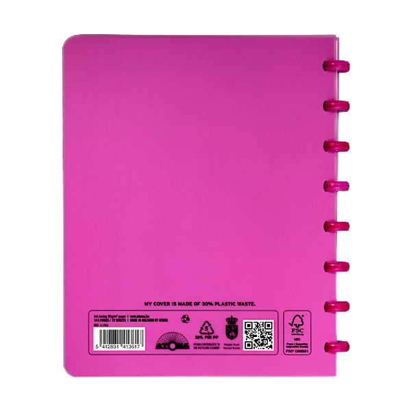 Skrivbok A5 rutat | lila | 72 ark | 5 x 5mm | Atoma Trendy 405228 - 2