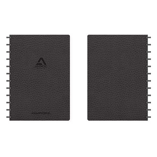 Skrivbok A4 rutat | svart | 72 ark | Aurora Adoc Business 330031 - 1