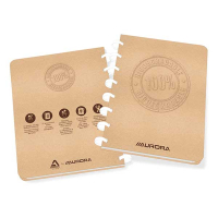 Skrivbok A5 linjerad | brun | 72 ark | Aurora Adoc Bio 330033