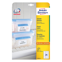 Avery ​​​​​​​Frysetiketter | 63,5 x 33,9mm | Avery L7970-25 | 600st L7970-25 212658