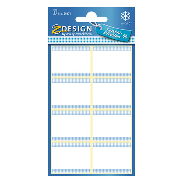 ​​​​​​​Frysetiketter 28 x 36mm | blå/vit | Avery 59371 | 40st 212651 - 1