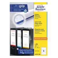 Avery ​​​​​​​Pärmetiketter självhäftande 192 x 61mm | Avery L4761-100 | vit | 400st L4761-100 212112