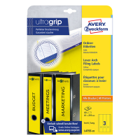 Avery ​​​​​​​Pärmetiketter självhäftande 297 x 61mm | Avery L4755-20 | gul | 60st L4755-20 212130
