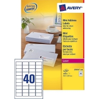 Avery Adressetiketter | 45,7 x 25,4mm | Avery L7654-100 | 4.000st L7654-100 212643