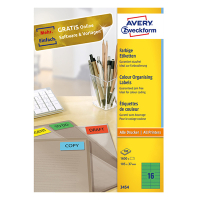 Avery Etiketter | 105 x 37mm | grön | Avery 3454 | 1.600st 3454 212086