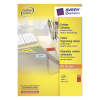 Avery Etiketter | 105 x 37mm | röd | Avery 3452 | 1.600st 3452 212084