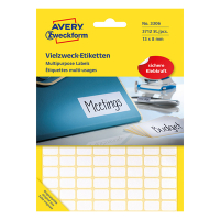 Etiketter | 13 x 8mm | vit | Avery 3306 | 3.712st