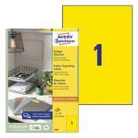 Avery Etiketter | 210 x 297mm | gul | Avery 3473 | 100st 3473 212252