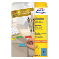 Avery Etiketter | 25,4 x 10mm | blå | Avery L6048-20 | 3.780st L6048-20 212819