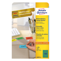 Avery Etiketter | 25,4 x 10mm | grön | Avery L6049-20 | 3.780st L6049-20 212770