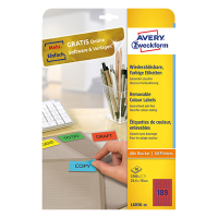 Avery Etiketter | 25,4 x 10mm | röd | Avery  L6036-20 | 3.780st L6036-20 212769