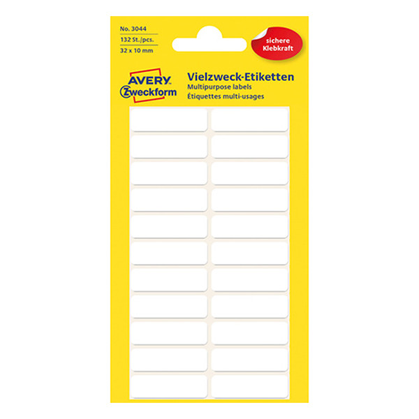 Avery Etiketter | 32 x 10mm | vit | Avery 3044 | 132st 3044 212166 - 1