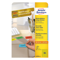 Avery Etiketter | 38,1 x 21,2mm | gul | Avery L4793-20 | 1.300st L4793-20 212767