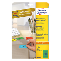 Avery Etiketter | 45,7 x 21,2mm | grön | Avery L6040-20 | 960st L6040-20 212762