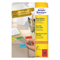 Avery Etiketter | 45,7 x 21,2mm | röd | Avery L6038-20 | 960st L6038-20 212760