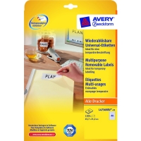 Avery Etiketter | 45,7 x 21mm | vit | Avery L4736-25 | 1.200st L4736REV-25 212580