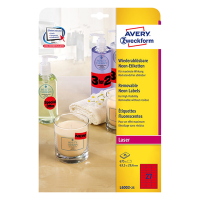 Avery Etiketter | 63,5 x 29,6mm | neonröd | Avery L6003-25 | 675st L6003-25 212758