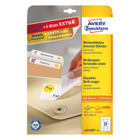 Avery Etiketter | 63,5 x 38,1mm | Avery L6023REV-25 | 525st L6023REV-25 212805