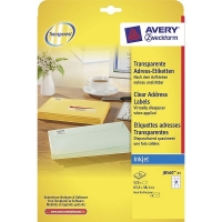 Avery Etiketter | 63,5 x 38,1mm | transparent | Avery J8560-25 | 525st J8560-25 212542