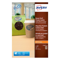 Avery Etiketter | 63,5 x 42,3mm | brun | Avery L7103-20 | 360st L7103-20 212602