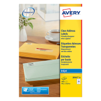 Avery Etiketter | 99,1 x 33,9mm | transparent | Avery J8562-25 | 400st J8562-25 212548