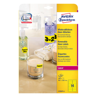 Avery Etiketter | 99,1 x 38,1mm | neongul | Avery L7263Y-25 | 350st L7263Y-25 212752