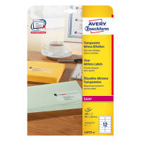 Avery Etiketter | 99,1 x 42,3mm | transparent | Avery L4772-25 | 300st L4772-25 212554