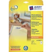 Avery Etiketter | 99,1 x 42,3mm | vit | Avery L4743-25 | 300st L4743REV-25 212584