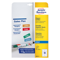 Avery Etiketter magnetiska | 78 x 28mm | vit | Avery J8871-5 | 90st J8871-5 212238
