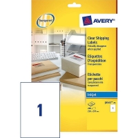 Avery Fraktetiketter | 210 x 297mm | transparent | Avery J8567-25 | 25st J8567-25 212624