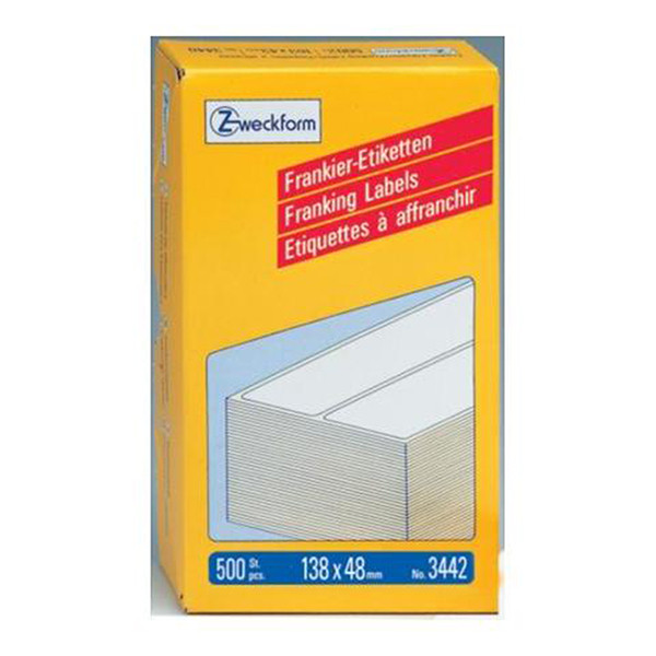 Avery Frankeringsetiketter | 138 x 48mm | vit | Avery 3442 | 500st 3442 212234 - 1